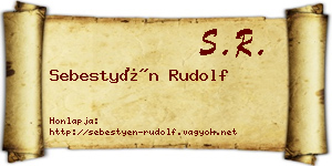 Sebestyén Rudolf névjegykártya